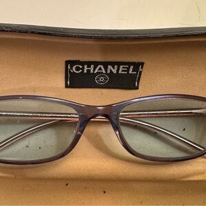 Eyeglasses: Chanel Purple Blu Fashion Glasses